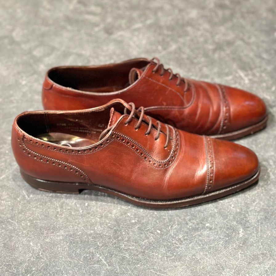 クロケット&ジョーンズ レザーシューズ アルバニー アデレード カーフ ブラウン メンズ サイズUK6D Crockett&Jones ビジネスシューズ 約24.5cm【LA】【中古】
