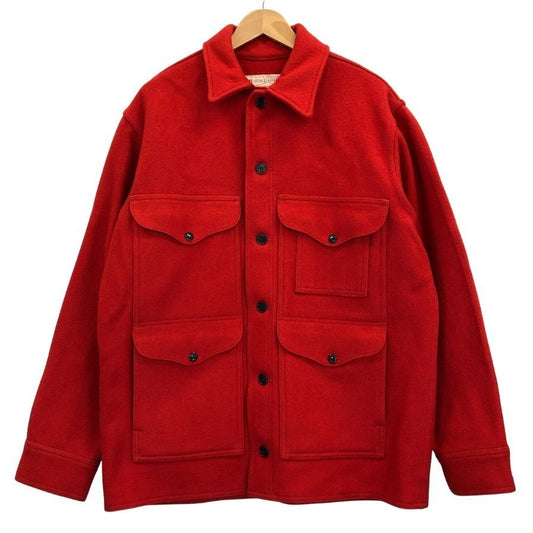 美品◆フィルソン マッキーノ クルーザー ジャケット ウール100% USA製 ビンテージ メンズ サイズ42 レッド FILSON GARMENT 【AFA10】