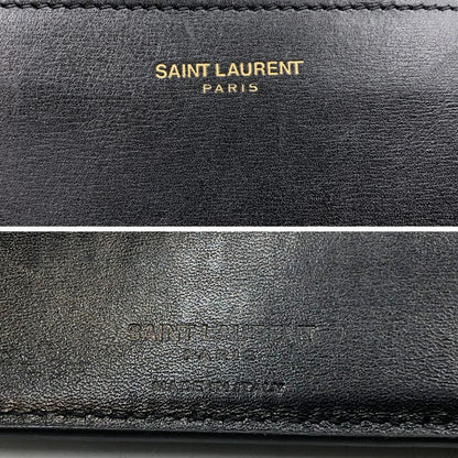 サンローランパリ 二つ折り財布 レザー ブラックSAINT LAURENT PARIS【AFI10】