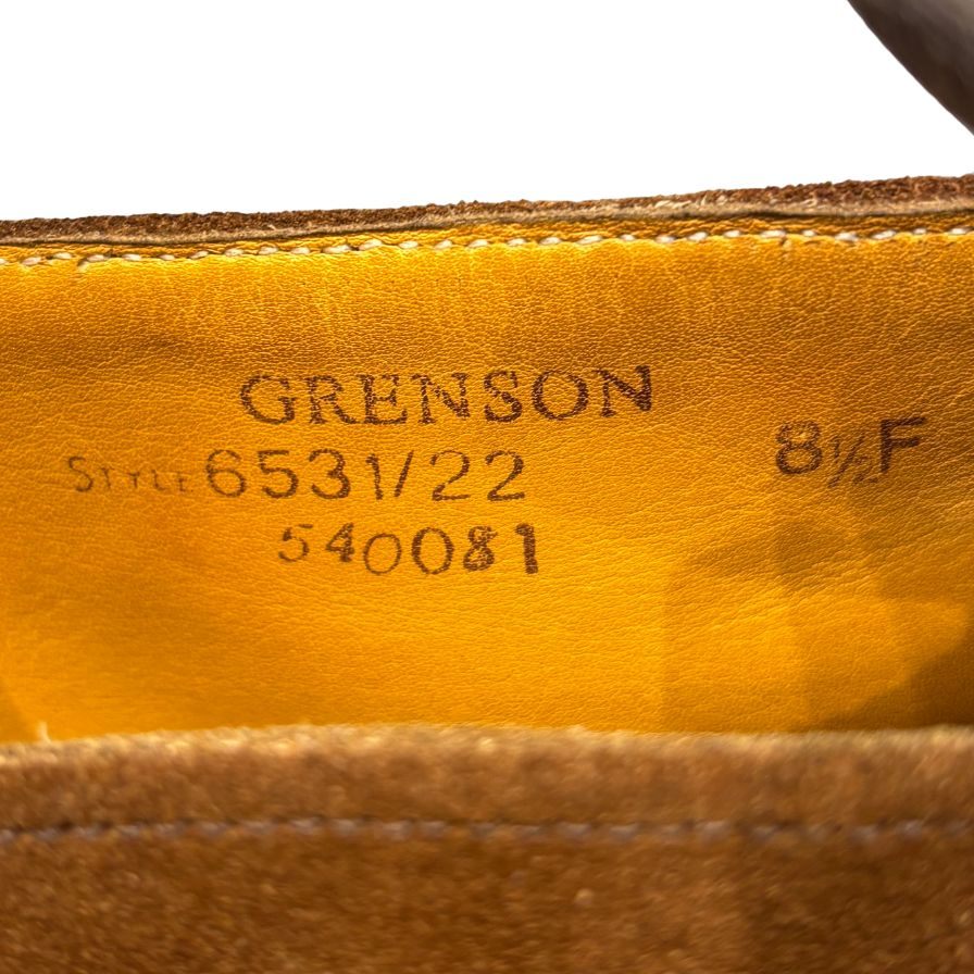 グレンソン チャッカブーツ 6531  スエード ブラウン メンズUK8.5F GRENSON ブーツ 約27.0cm【LA】【中古】