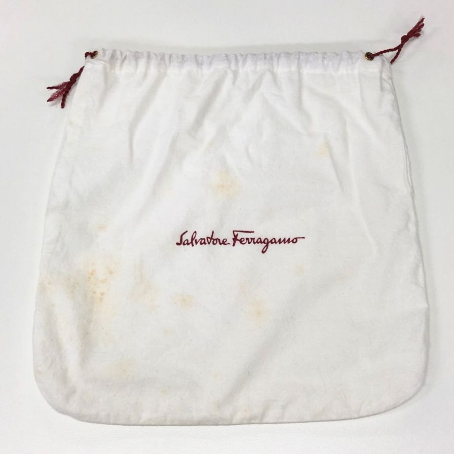 サルヴァトーレフェラガモ ショルダーバッグ AQ-21 9629 ガンチーニ チェーン ゴールド金具 レザー ブラック Salvatore Ferragamo【AFB56】