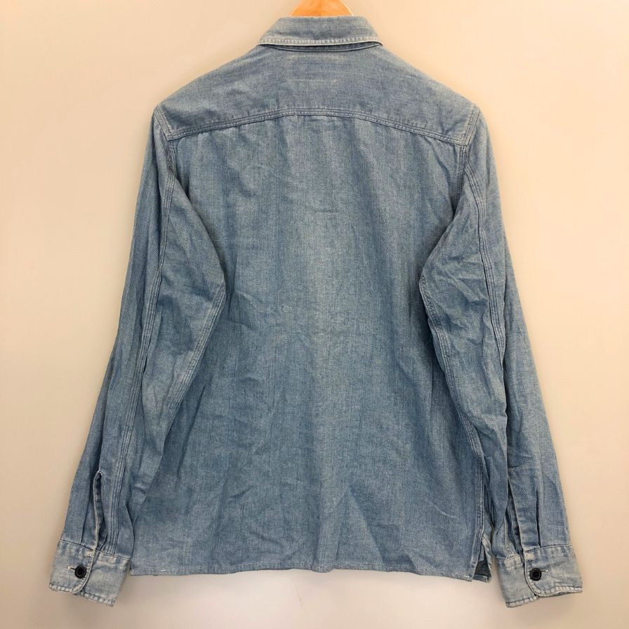 美品◆ダブルアールエル ラルフローレン 90S デニムシャツ ブルー系 メンズ サイズXS RRL RALPH LAUREN 【AFB1】