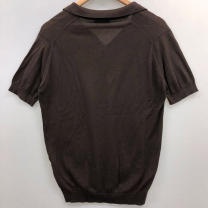 美品◆ジョンスメドレー ニットポロ メンズ サイズS ブラウン JOHN SMEDLEY 【AFB14】