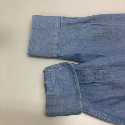 新品同様◆ビゾウン シャンブレーシャツ  26SS コットン リネン ブルー  メンズ サイズ4 BISOWN 【AFB36】