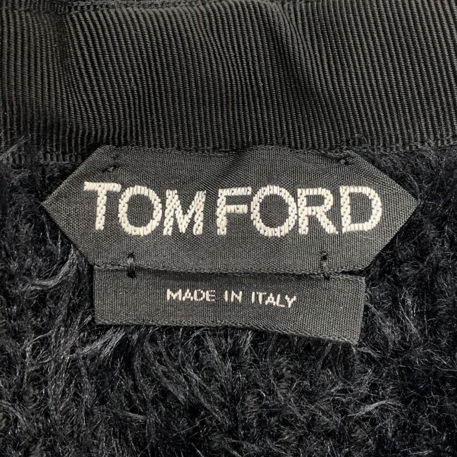 極美品◆トムフォード トップス セーター フロント紐 ウール艮 イタリア製 レディース サイズＭ ブラック TOMFORD 【AFB6】