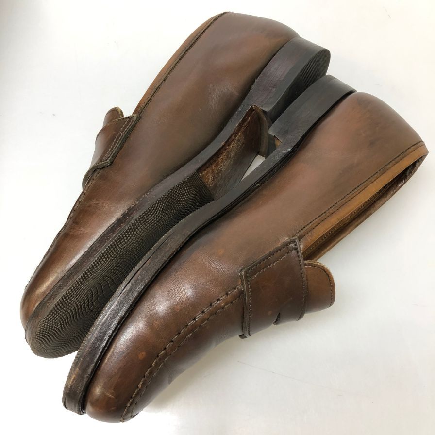 クロケット&ジョーンズ レザーシューズ ローファー ボストン ダークブラウン サイズUK5.5E メンズ Crockett&Jones 約24.0cm【AFD4】