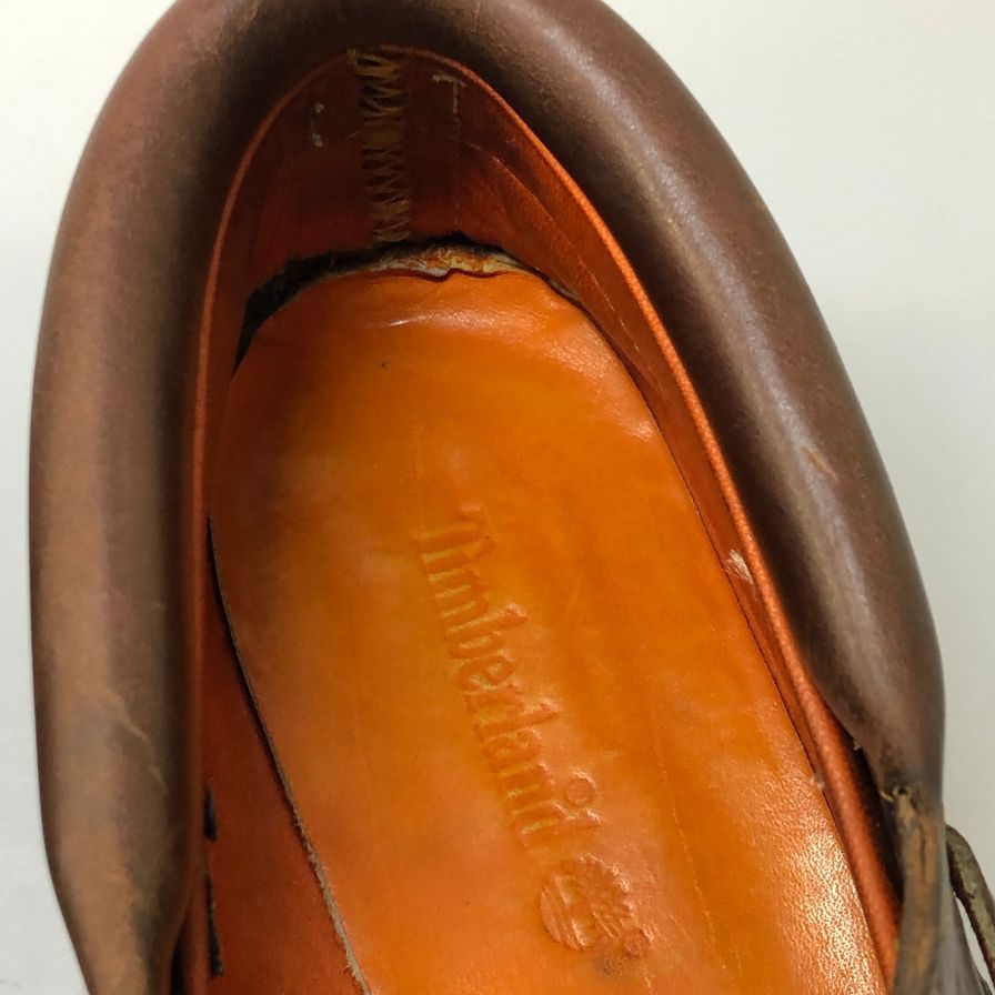 ティンバーランド 3アイレット レザー モカシンシューズ 30003 メンズ サイズ75W ブラウン Timberland 約25.5cm【AFC35】