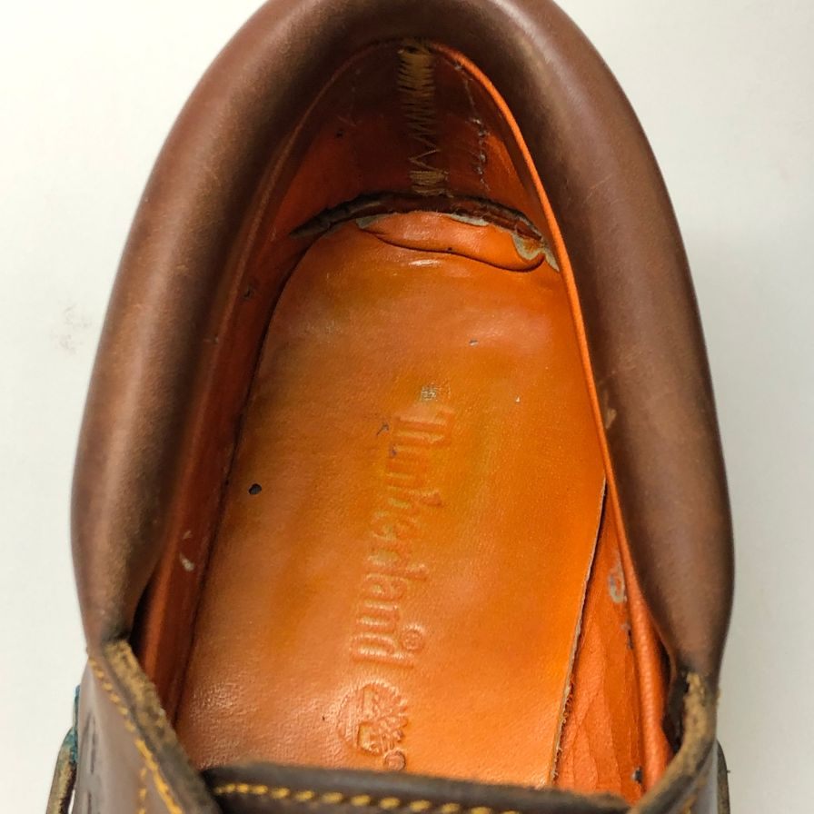 ティンバーランド 3アイレット レザー モカシンシューズ 30003 メンズ サイズ75W ブラウン Timberland 約25.5cm【AFC35】