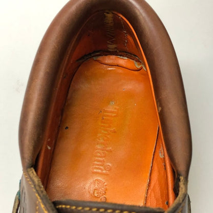ティンバーランド 3アイレット レザー モカシンシューズ 30003 メンズ サイズ75W ブラウン Timberland 約25.5cm【AFC35】