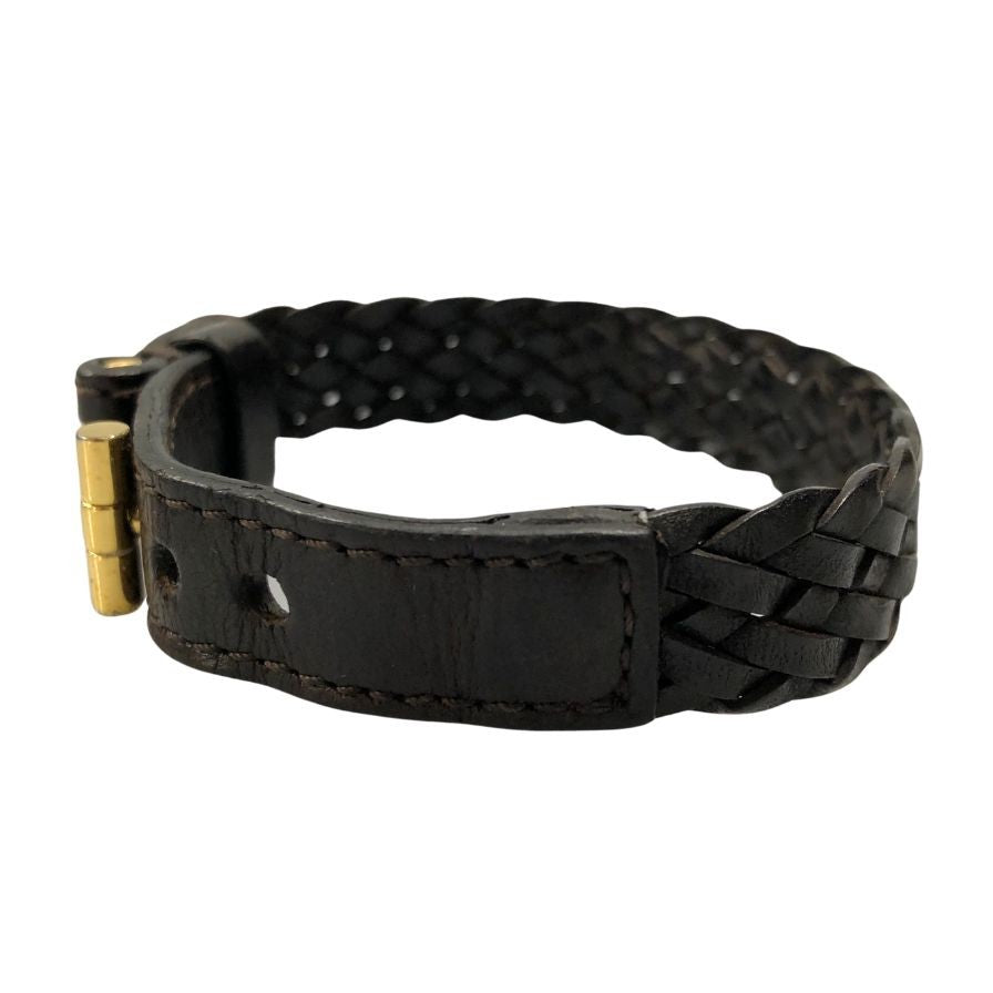 トムフォード ブレスレット レザー ゴールド金具 ブラック メンズ TOM FORD