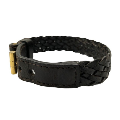 トムフォード ブレスレット レザー ゴールド金具 ブラック メンズ TOM FORD