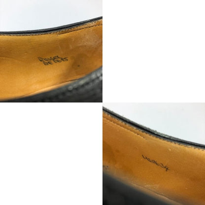 ジョンロブ ラッセル パンチドキャップトゥ ブラック サイズ8E JOHN LOBB ビジネスシューズ 約26.5cm【LA】【中古】