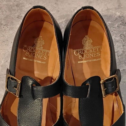 クロケット＆ジョーンズ SUBS フィッシャーマン グルカサンダル ネイビー  グレインレザー 314ラスト サイズUK8E CROCKETT&JONES ビジネスシューズ 約26.5cm【LA】【中古】