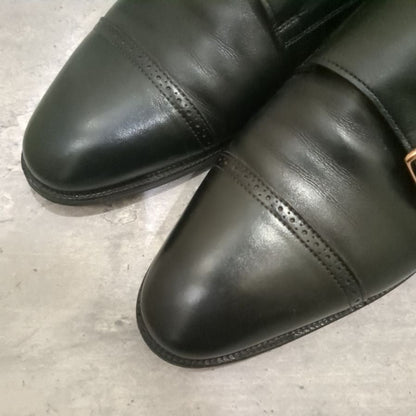 ジョンロブ レザーシューズ ダブルモンク フィリップ2 ダブルバックル ブラック メンズ サイズUK6E 7000ラスト JOHN LOBB ビジネスシューズ 約25.0cm【LA】【中古】