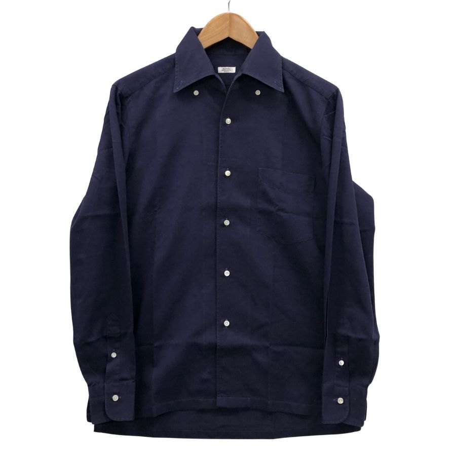 極美品◆バルバ 長袖シャツ ネイビー サイズ40 メンズ BARBA 【AFB45】