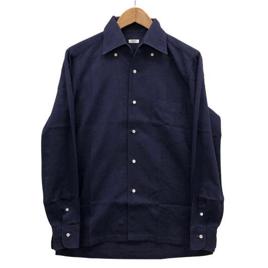 極美品◆バルバ 長袖シャツ ネイビー サイズ40 メンズ BARBA 【AFB45】