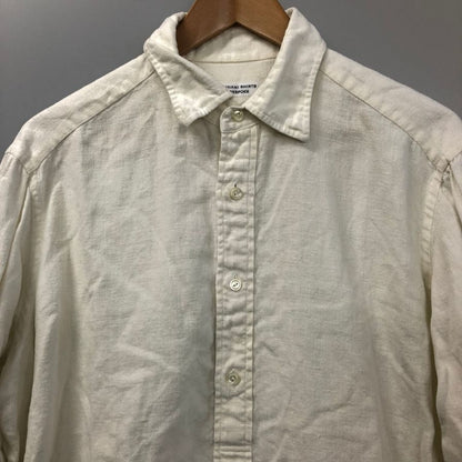 中古◆ミナミシャツ オーダー シャツ プルオーバー リネン100% メンズ サイズ不明 ホワイト MINAMI SHIRTS BESPOKE 【AFB6】