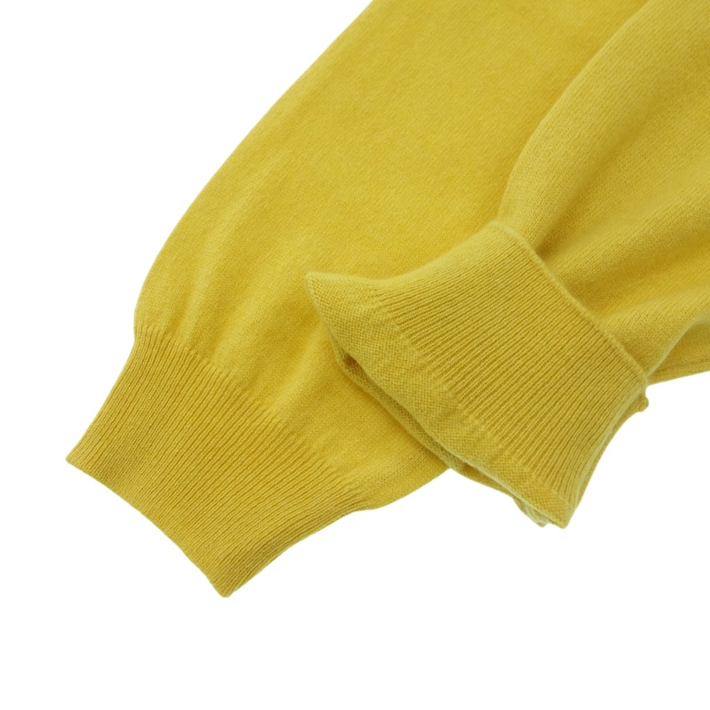 Like new◆ZANIERI Knit V-neck Cashmere Men's Size 3XL Yellow ZANIERI [AFB27] 