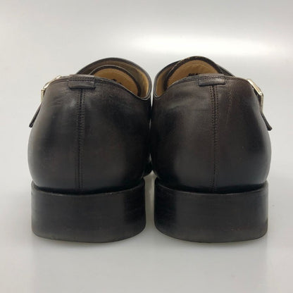 バリー ダブルモンクシューズ SCARDINO グッドイヤー製法 ダークブラウン メンズ サイズUS7 BALLY 約25.0cm【AFC36】