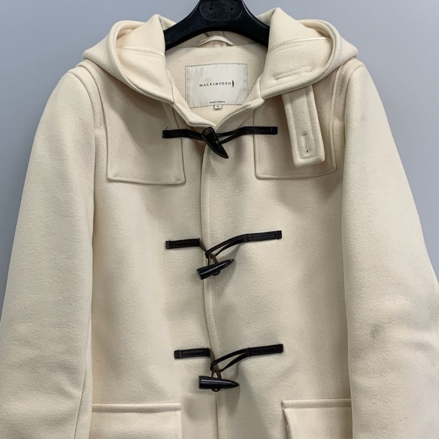 美品◆マッキントッシュ ダッフルコート  2L-7B ウール ホワイト レディース サイズ38 MACKINTOSH 【AFF21】