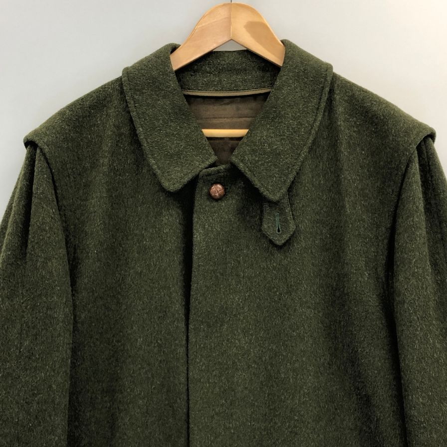 極美品◆アクアスキュータム ローデンコート ウール オリーブ  サイズ36 メンズ Aquascutum 【AFA4】