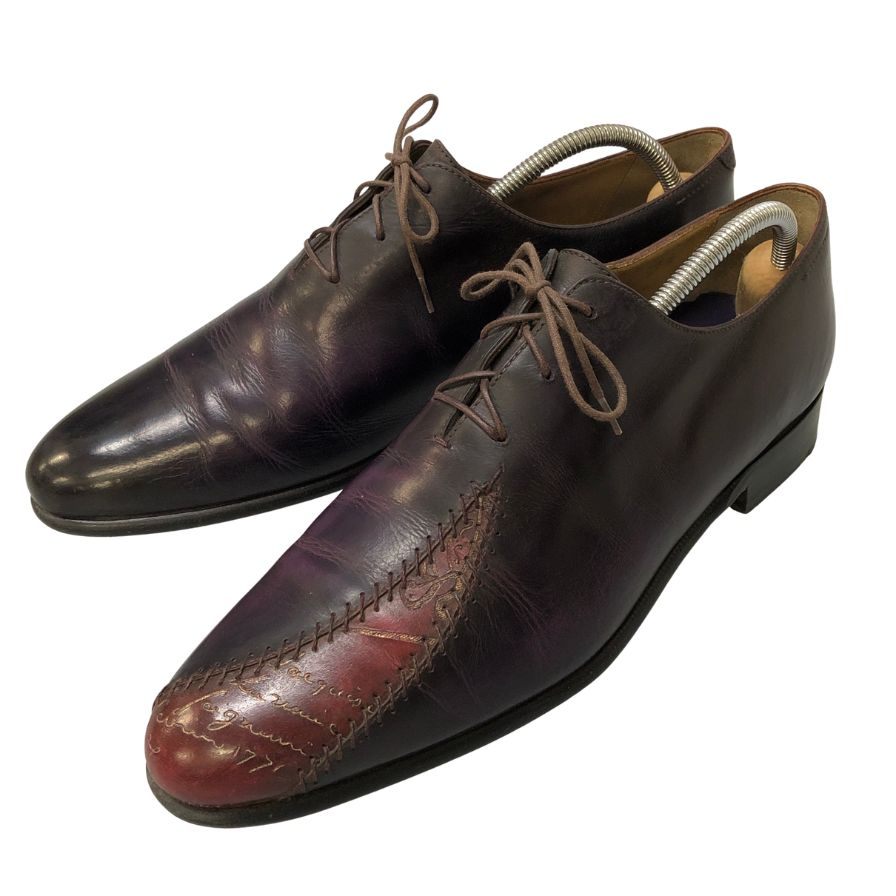 ベルルッティ オルガ期 カリグラフィ ラピエセ ルプリゼ シューズ パープル メンズ サイズ7  Berluti 約25.5cm【AFC35】