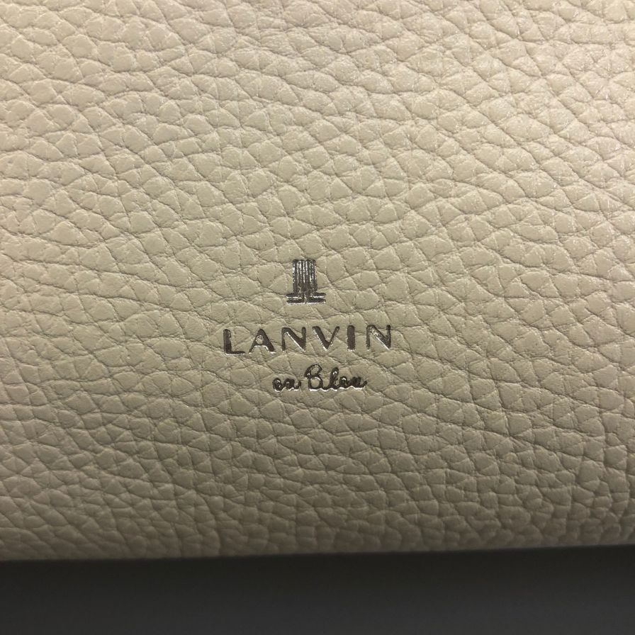 ランバン オンブルー トートバッグ ビジネス ファスナー ナイロン×レザーコンビ メンズ ネイビー×ホワイト LANVIN【AFE10】