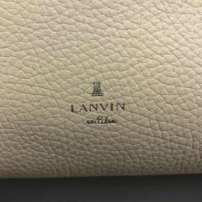 ランバン オンブルー トートバッグ ビジネス ファスナー ナイロン×レザーコンビ メンズ ネイビー×ホワイト LANVIN【AFE10】