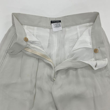 ジョルジオアルマーニ タックパンツ ホワイト レディース サイズ36 GIORGIO ARMANI 【AFB36】