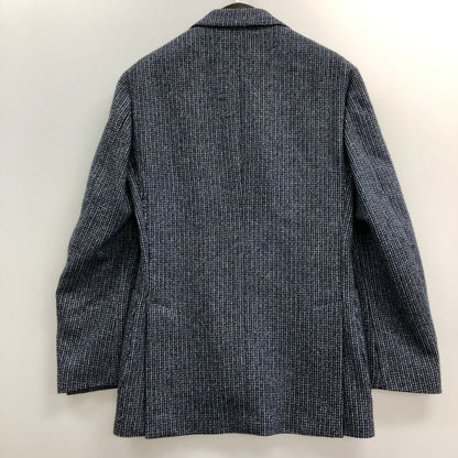美品◆ラルディーニ ジャケット 3-B シングル ニット調  メンズ  ブルー系 サイズ 42 LARDINI 【AFA22】