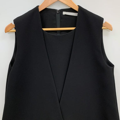 美品◆セオリー リュクス ジレ レイヤード風 ワンピース 03-6205530 サイズ38 ブラック レディース theory 【AFB1】