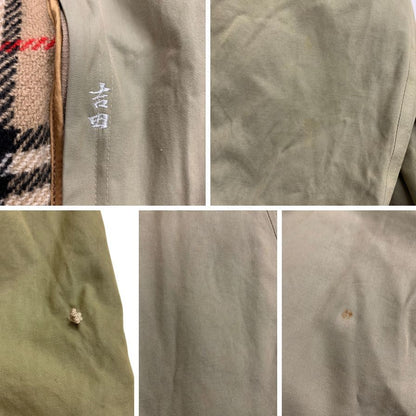 中古◆バーバリー バルカラーコート90年代  ライナー仕様 イングランド製 ベージュ メンズ サイズL程度 BURBERRY 【AFA6】