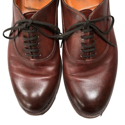 サントーニ レザーシューズ プレーントゥ カーフ サイズ6 ボルドー メンズ SANTONI 約24.5cm【AFC6】