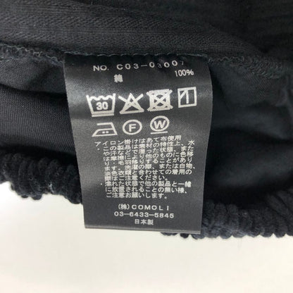 コモリ コーデュロイ ドローストリングパンツ C03-03007 ブラック メンズ サイズ2 COMOLI 【AFB25】