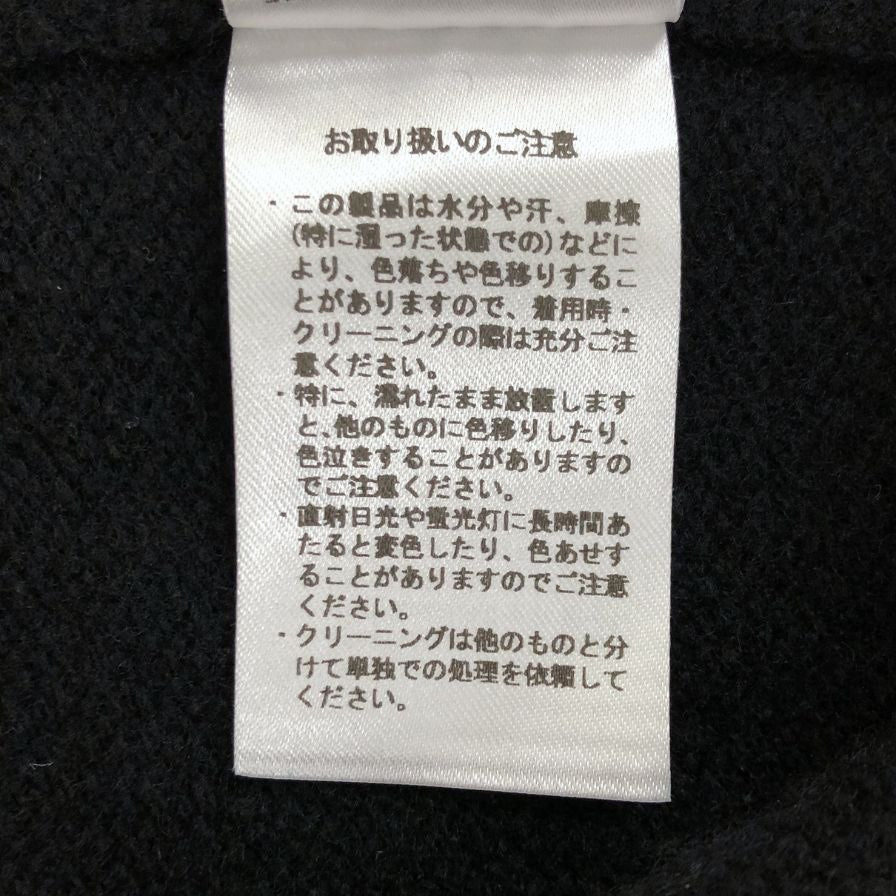 美品◆バトナー ウール Vネック ニット セーター メンズ ブラック サイズL BATONER 【AFB47】
