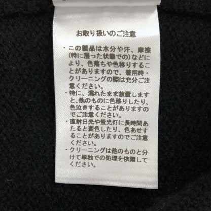 美品◆バトナー ウール Vネック ニット セーター メンズ ブラック サイズL BATONER 【AFB47】