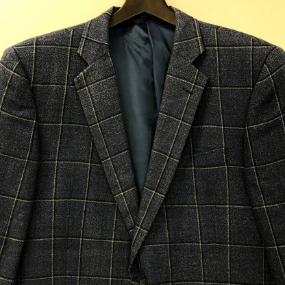 美品◆ブルックス ブラザーズ テーラードジャケット シングル 2B ブルー チェック柄 REGENT サイズ44 メンズ Brooks Brothers 【AFA21】