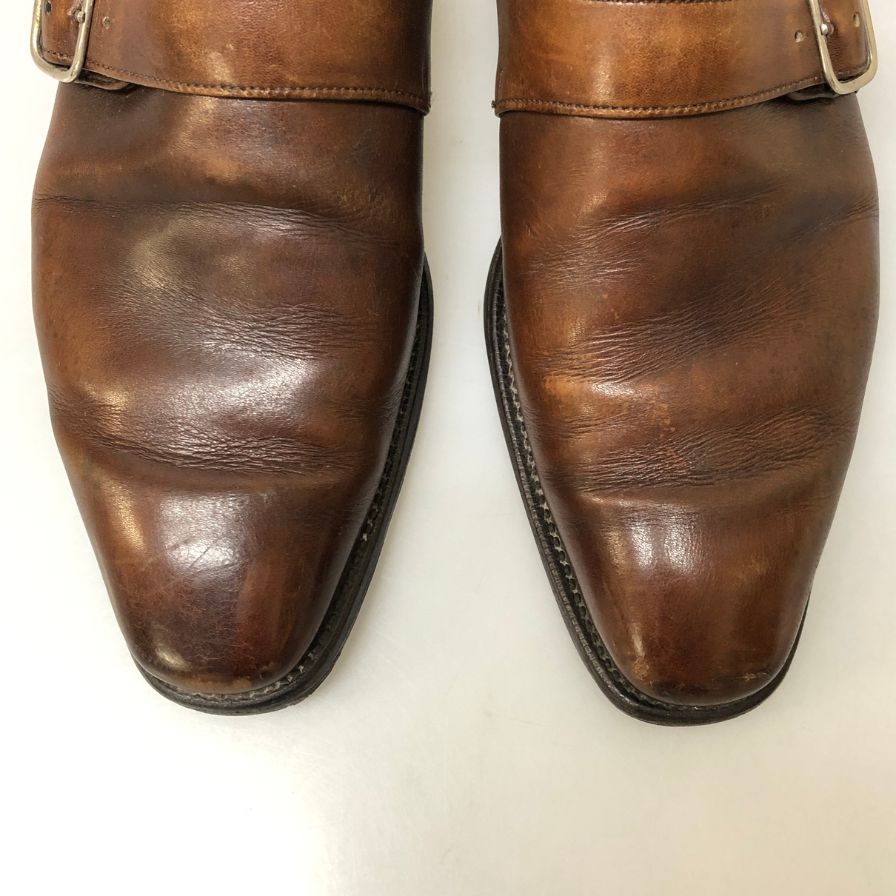 ジョセフチーニー シングルモンク レザーシューズ ブラウン メンズ サイズ6 JOSEPH CHEANEY 約25.0cm【PTM5】