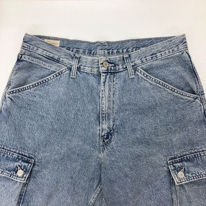 リーバイス プレミアム  バギーカーゴ ショートパンツ ストーンウォッシュ Lot478 メンズ サイズW36 インディゴ LEVI'S PREMIUM 【AFB34】