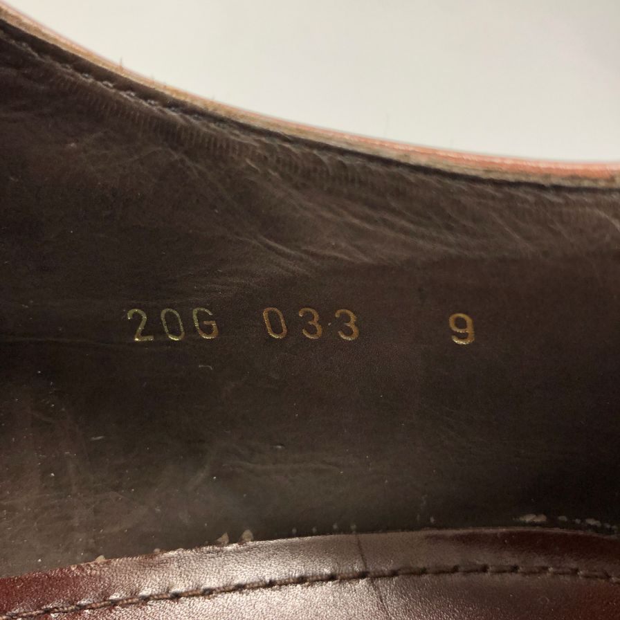 プラダ シングルモンク Uチップ メンズ ブラウン サイズ 9 PRADA 約27.0cm【AFD12】