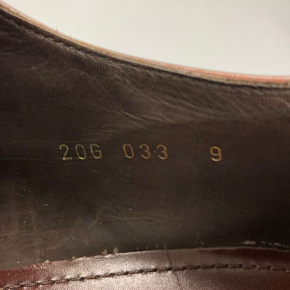 プラダ シングルモンク Uチップ メンズ ブラウン サイズ 9 PRADA 約27.0cm【AFD12】