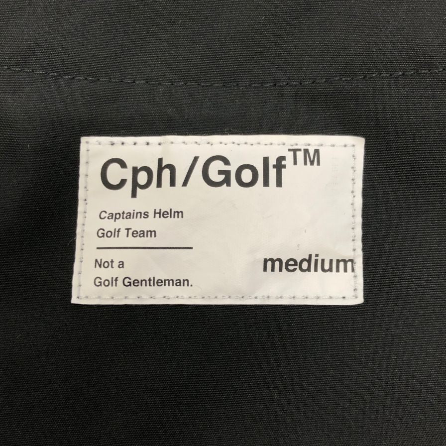 極美品◆キャプテンズ ヘルム ゴルフ ノーカラー トップス ライトブルゾン メンズ サイズM ブラック Cph/Golf 【AFB27】
