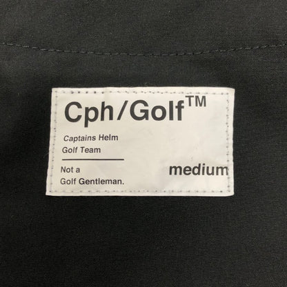 極美品◆キャプテンズ ヘルム ゴルフ ノーカラー トップス ライトブルゾン メンズ サイズM ブラック Cph/Golf 【AFB27】