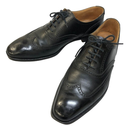 クロケット&ジョーンズ ウィングチップ ドラモンド カーフ ブラック サイズUK8E CROCKETT&JONES DRUMMOND ビジネスシューズ 約26.5cm【LA】【中古】