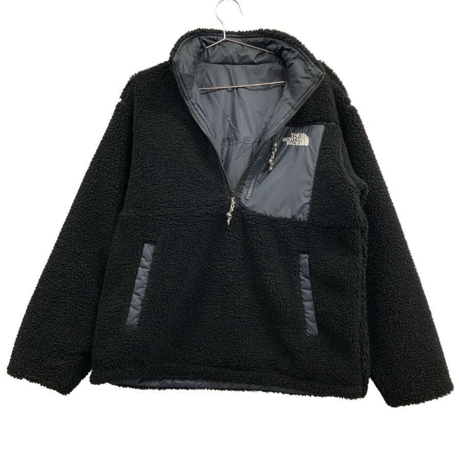 美品◆ザノースフェイス ボアフリースアノラックパーカー リバーシブル NJ4FP56A メンズ サイズ M  ブラック THE NORTH FACE 【AFA17】