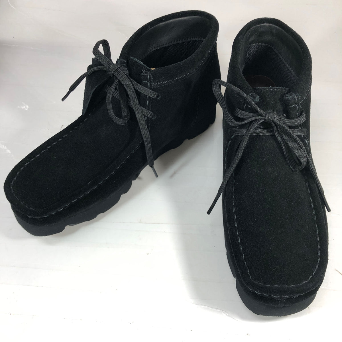 クラークス ワラビーブーツ スエード ゴアテックス メンズ ブラック UK6.5G CLARKS 約24.5cm【AFD15】