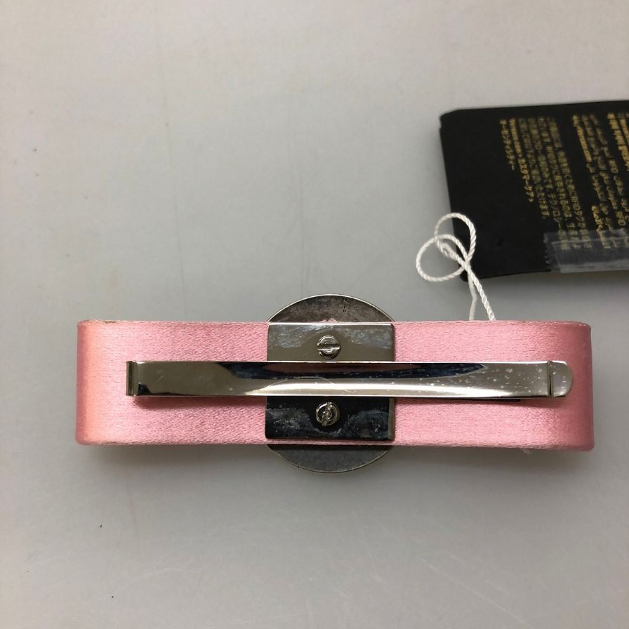 ヴェルサーチ バレッタ ピンク メデューサ シルバー金具 レディース VERSACE