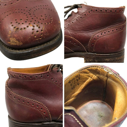 トリッカーズ レザーシューズ 5230 ギリーシューズ ミドルカットワインレッド サイズ4.5 レディース Tricker's 約21.5cm【AFC46】