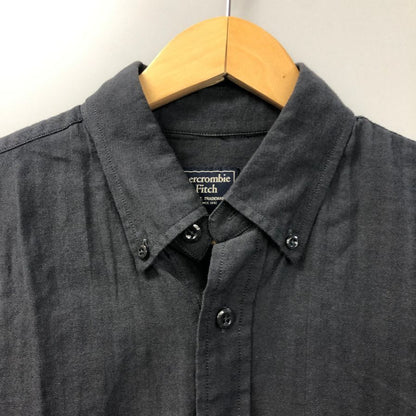 極美品◆アバクロンビー&フィッチ 長袖シャツ コットン ブラック メンズ サイズXS Abercrombie&Fitch 【AFB26】