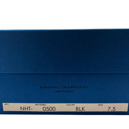 ナノユニバース ヒロシ ツボウチ ローファー シボレザー 型押し コイン 0500 ブラック メンズ サイズ7.5 NANO UNIVERSE HIROSHI TSUBOUCHI 約26.5cm【AFD8】